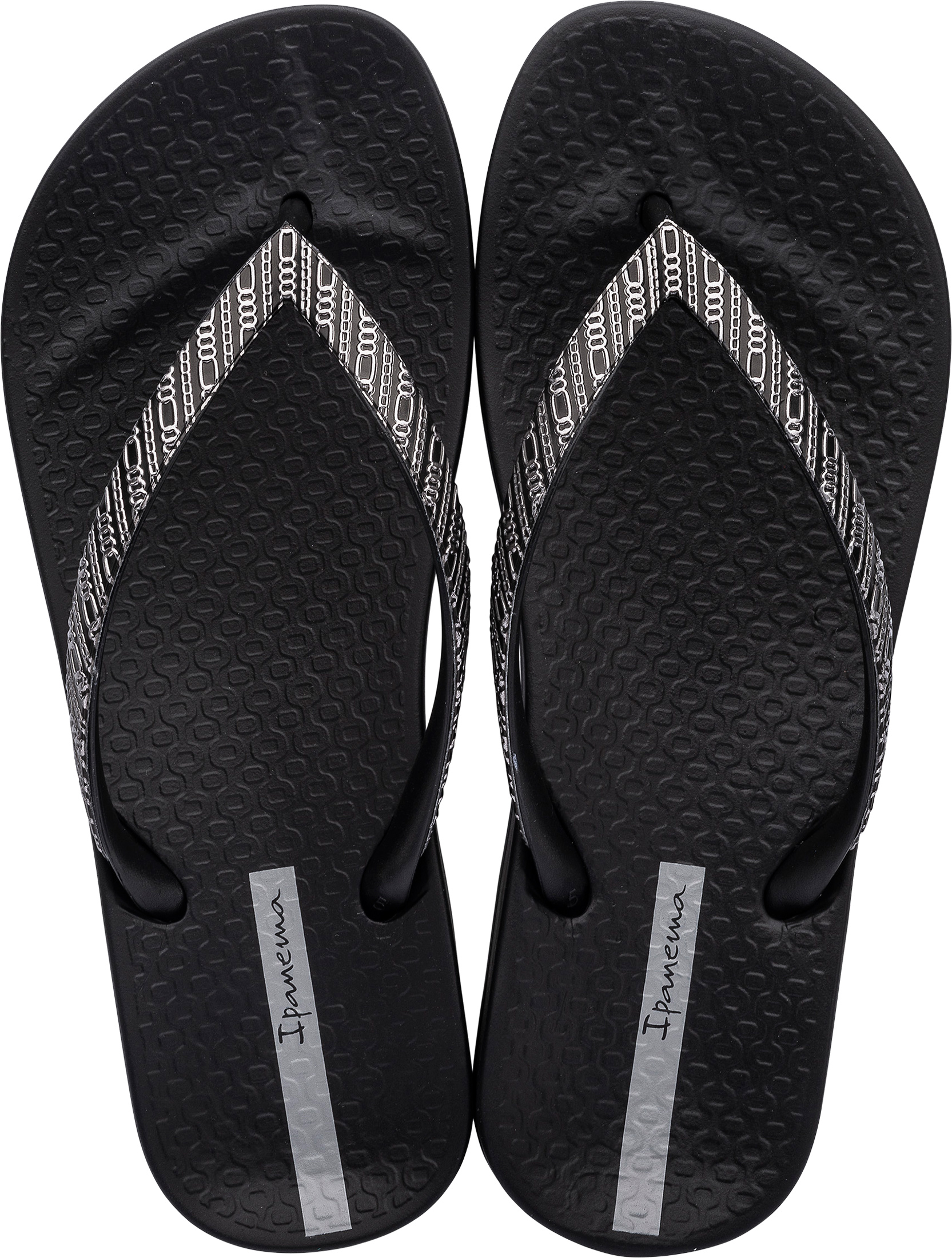 Ipanema black best sale glitter flip flops