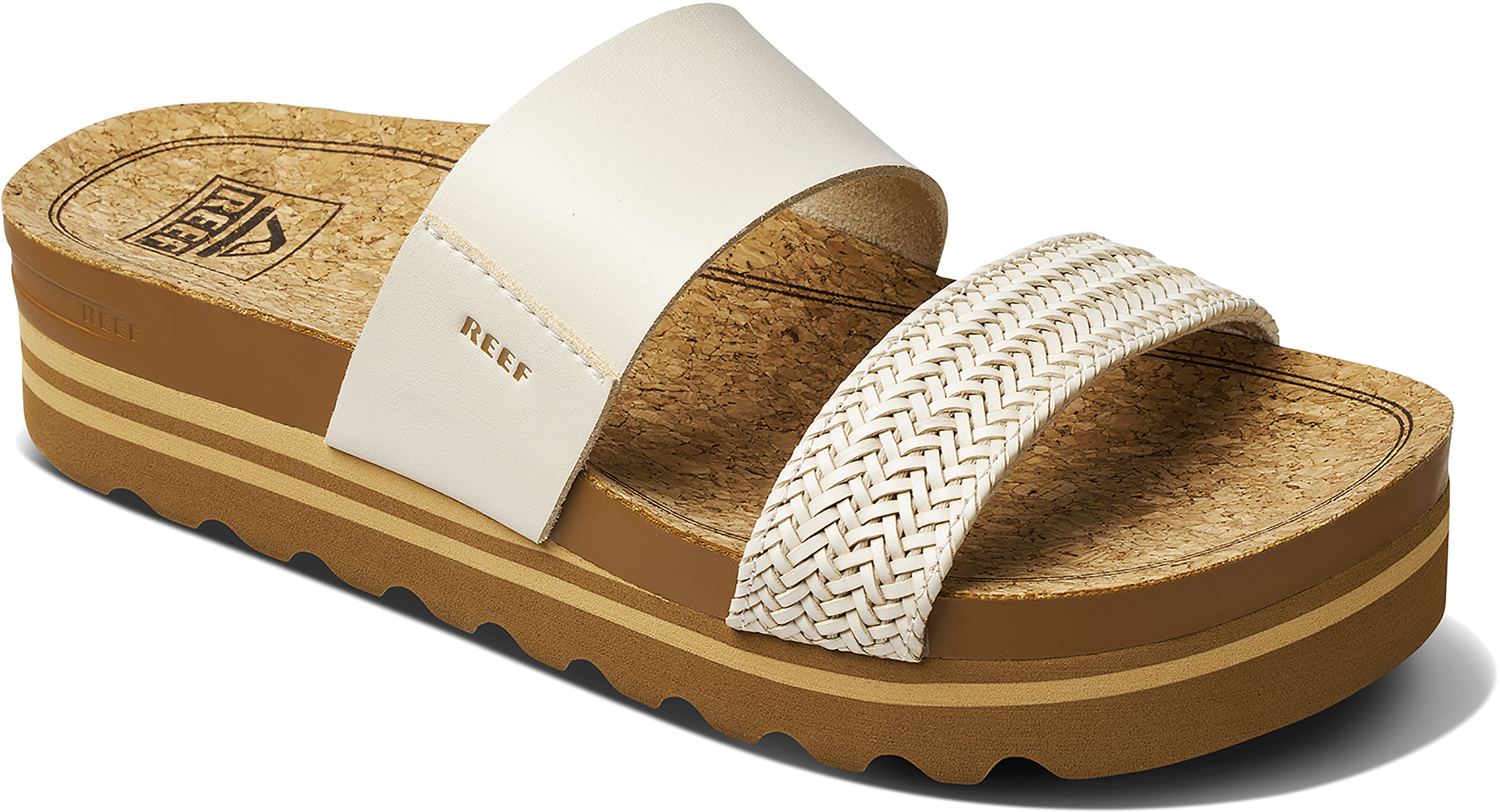 Reef Women’s Size 8 Platform Flip Flops Brown Chunky Wedge Sandals Cushion  Vtg