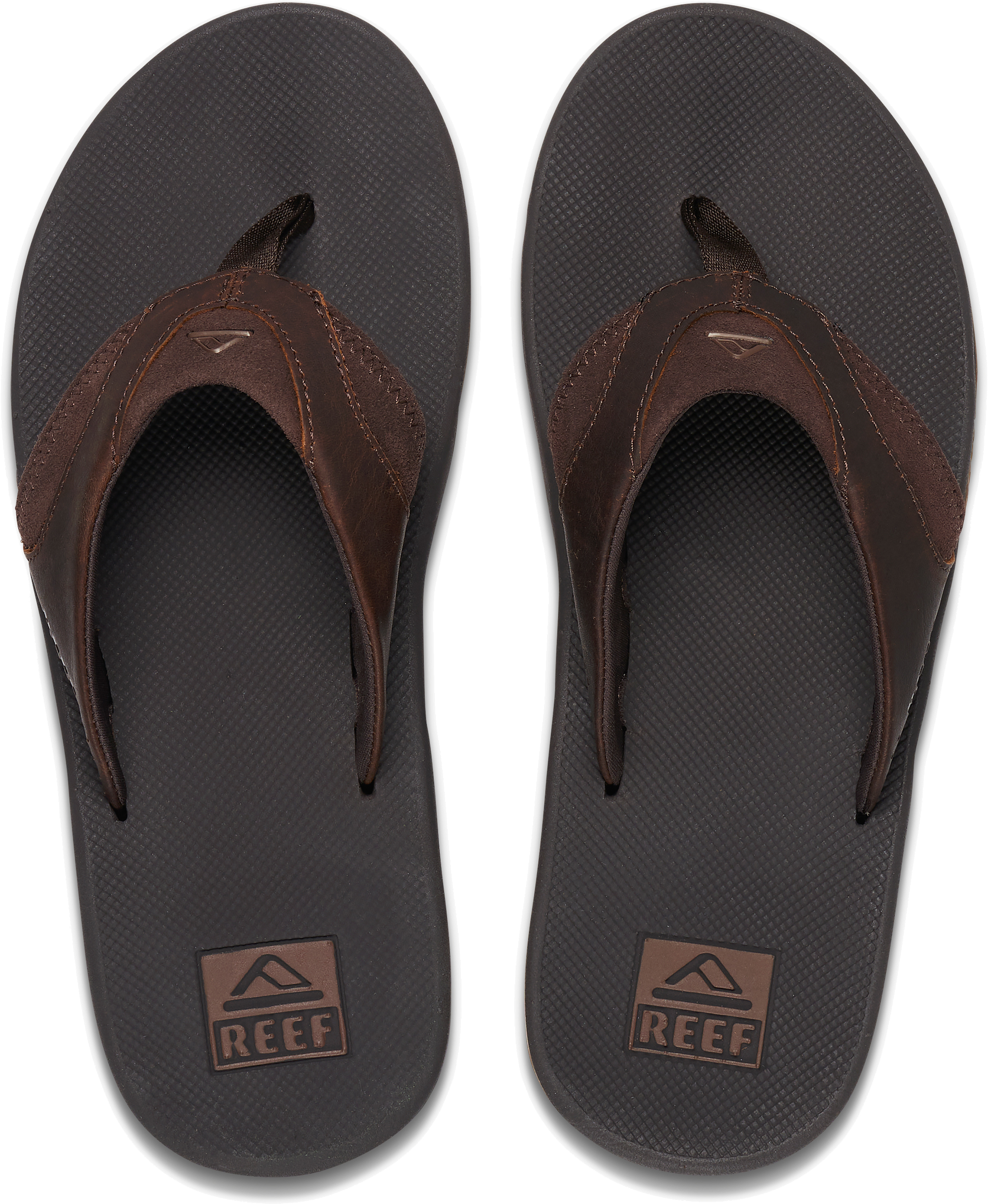 Reef men's leather fanning best sale flip flops