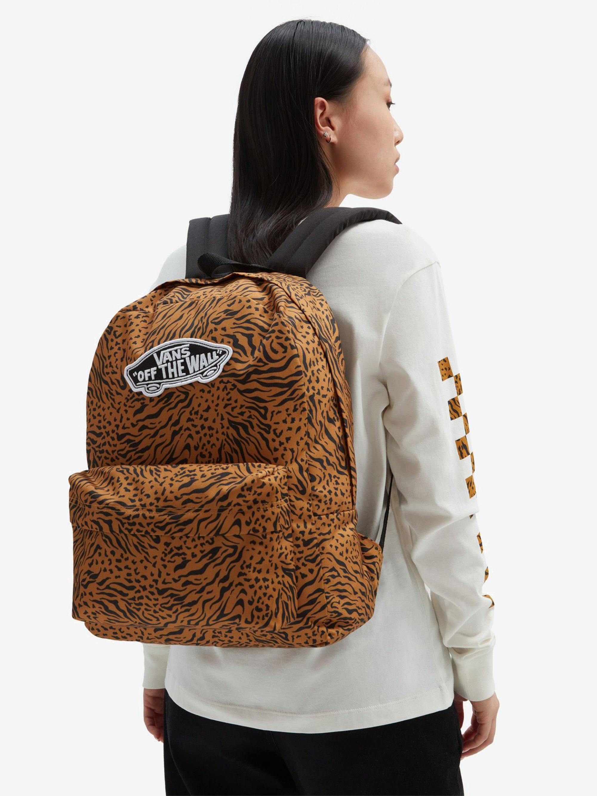 Leopard print backpack clearance vans