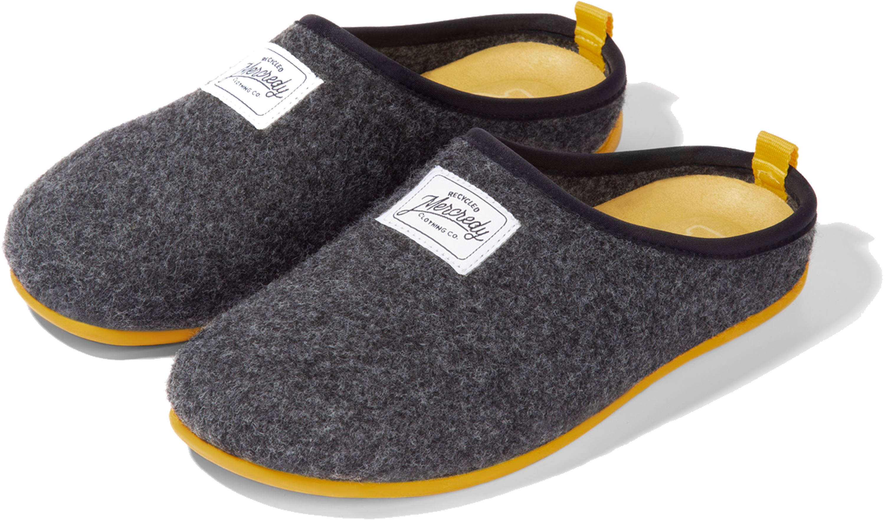 Mercredy Charcoal Yellow Classic Slipper size 9 10