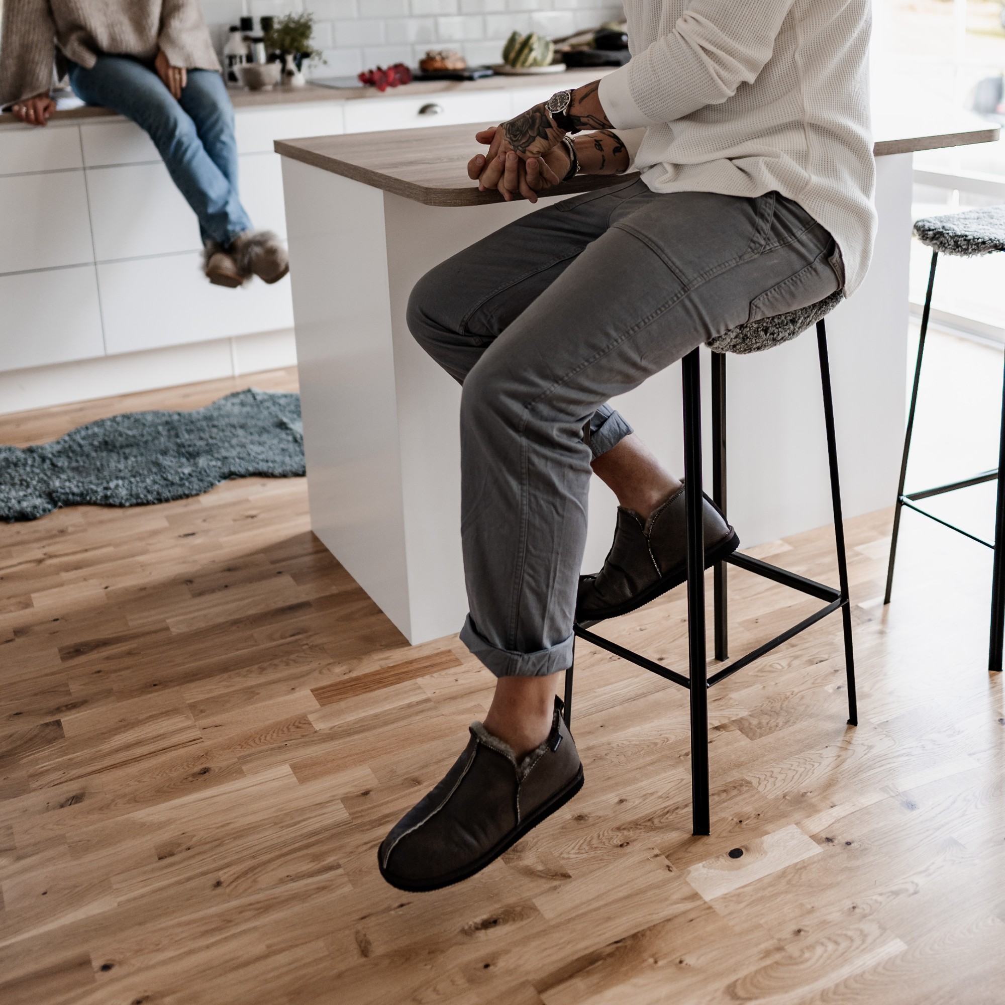 Mens boot like online slippers