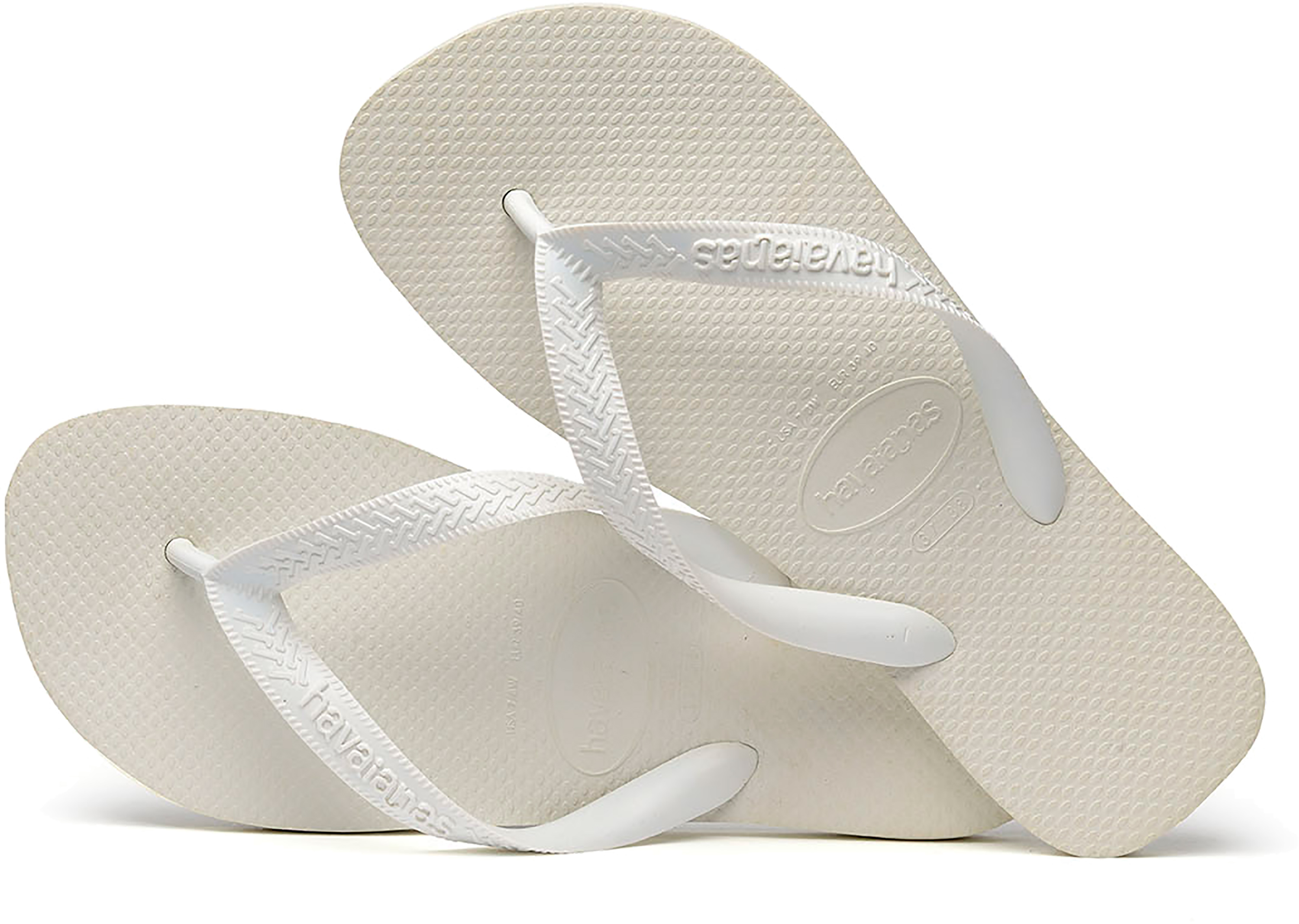 White havaianas best sale flip flops