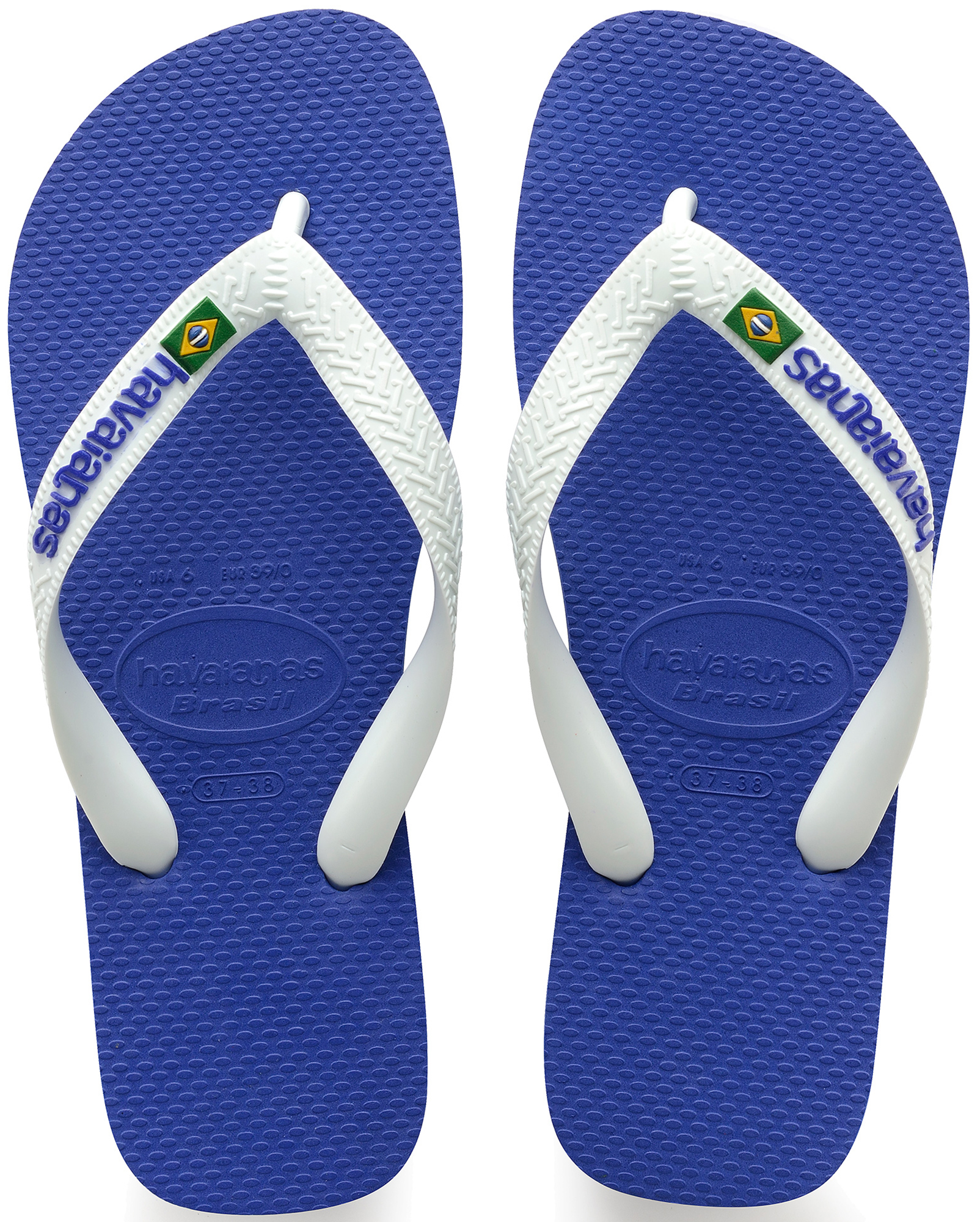 Havaianas Marine Blue Brazil Logo size 9 10