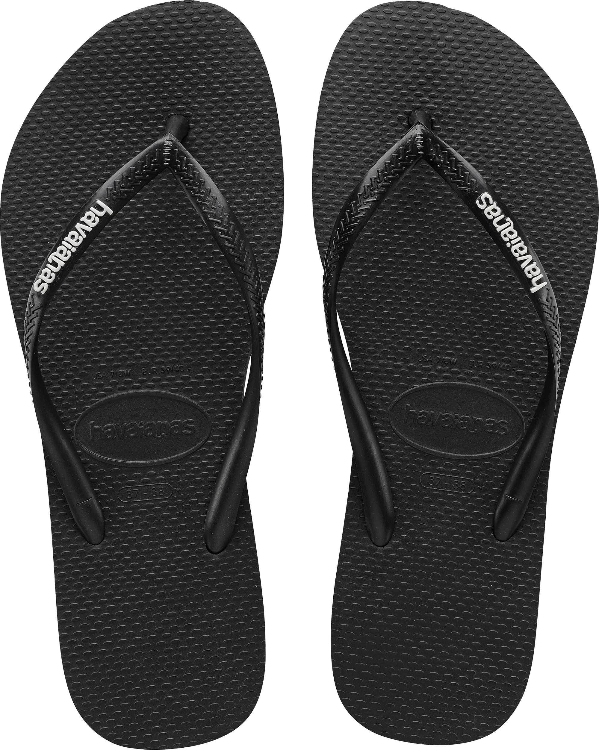 Havaianas Black White Slim Logo size 5