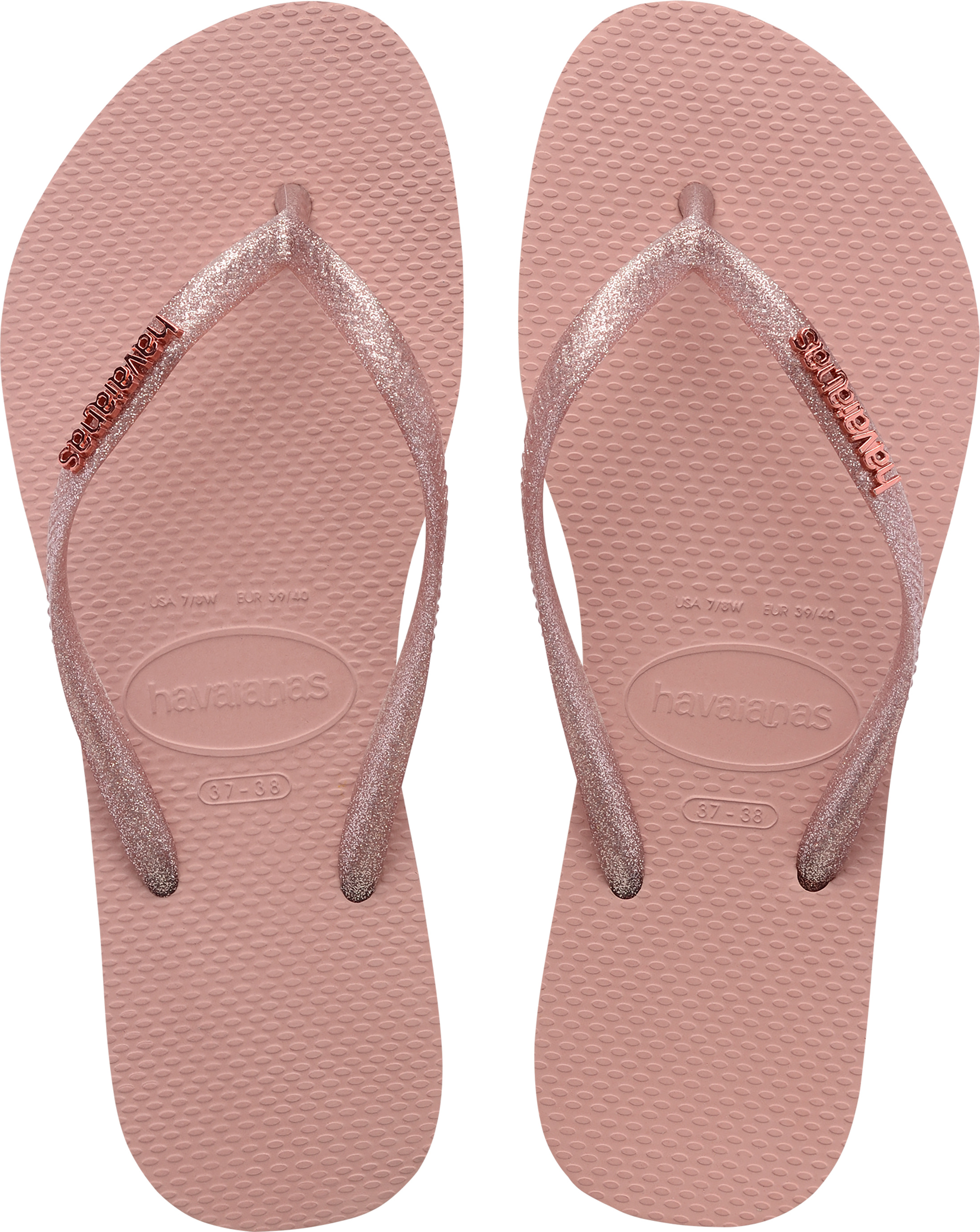 Havaianas Slim Logo Metallic Flip Flop UK Stock Shipped from