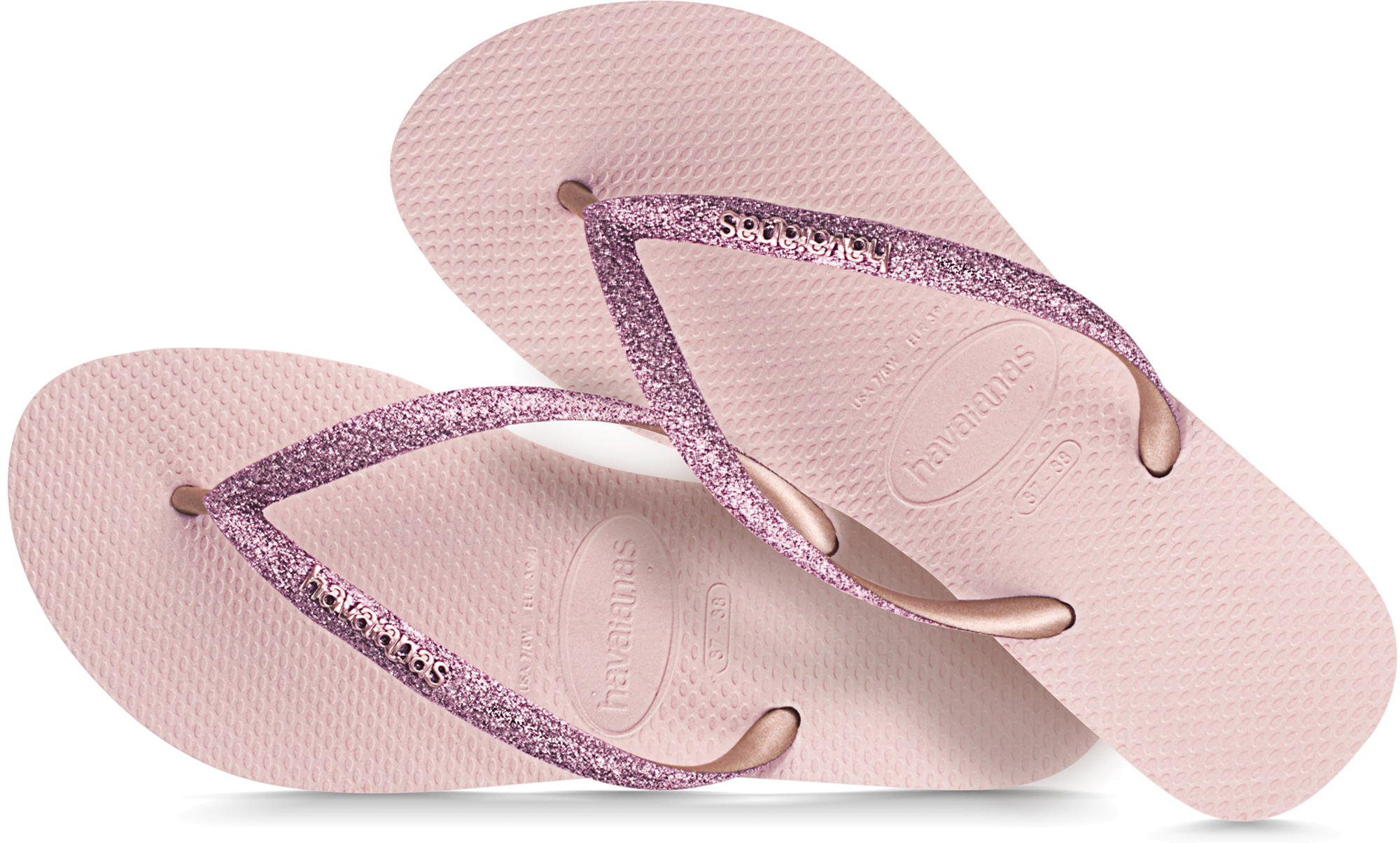 Havaianas clearance glitter rose