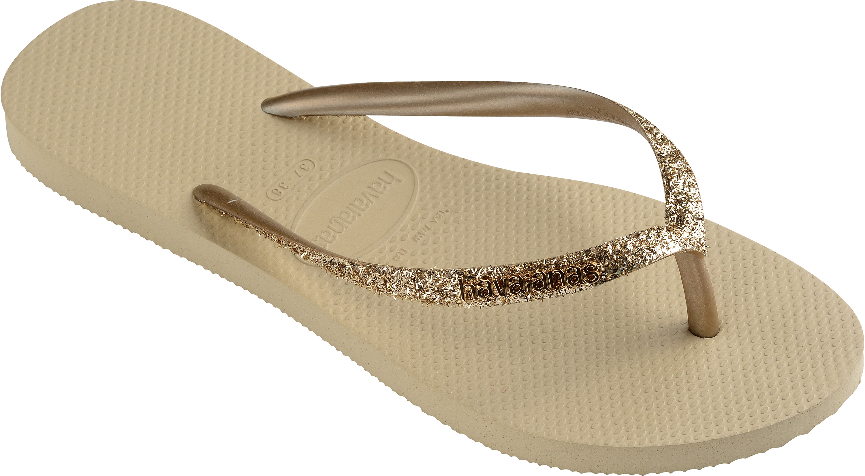 Havana glitter best sale flip flops