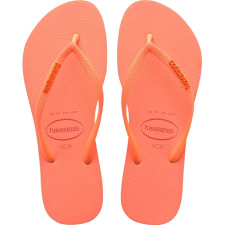 Havaianas Kids Slim Glitter Neon Flip Flops UK Stock Shipped